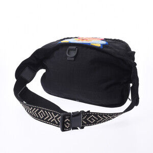 Gucci Cross Body Nylon Patch Belt Black Bag
